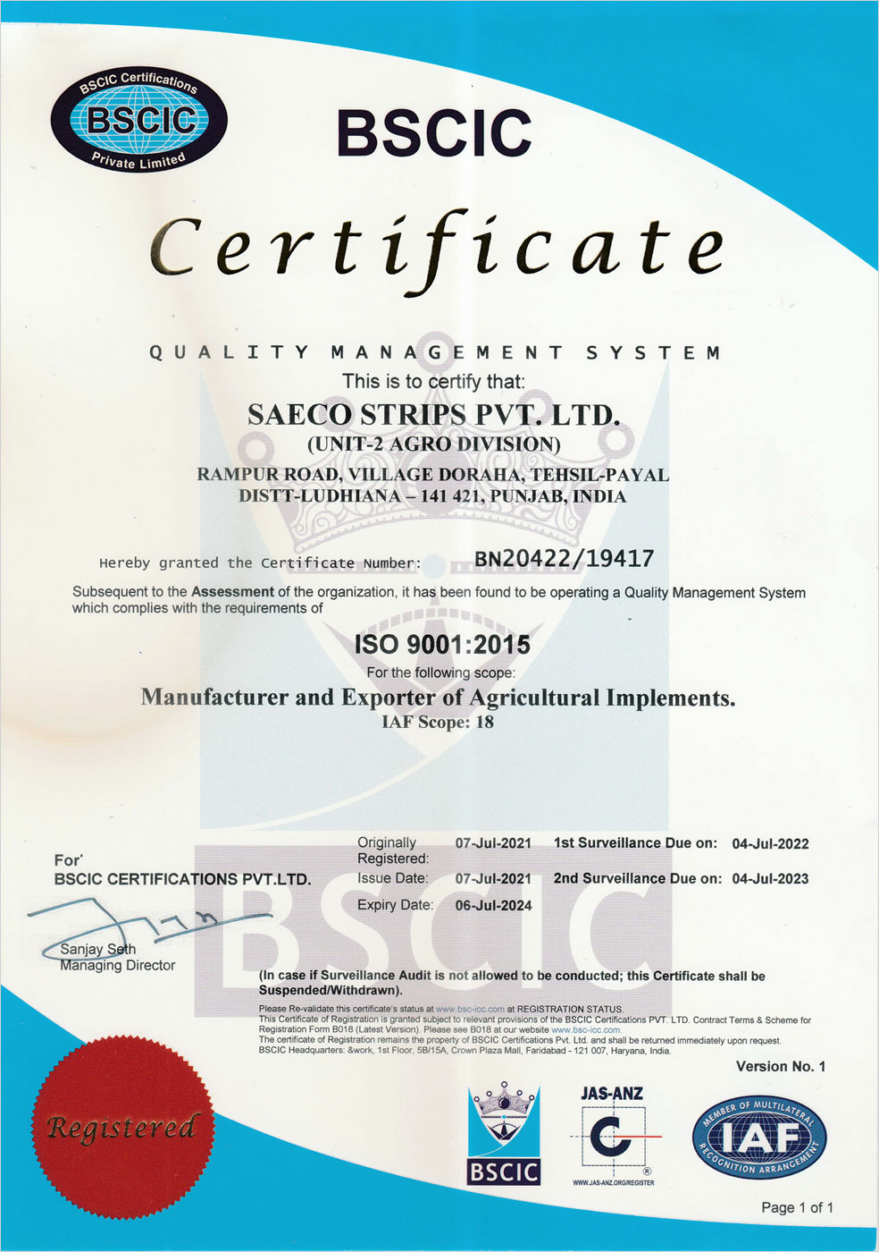 Saeco Agrotech Yodha Agriculture Machinery Equipments Implements manufacturers in India Punjab Ludhiana